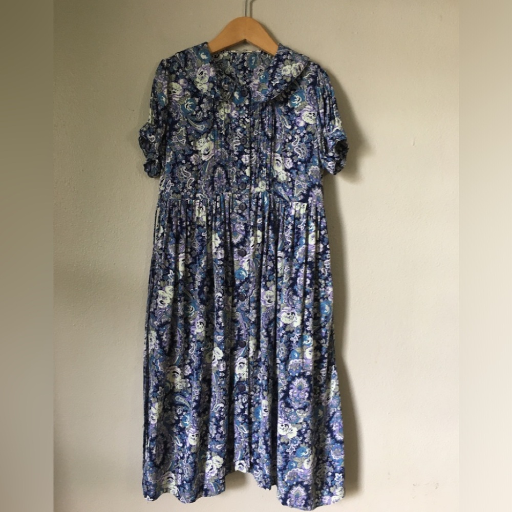 Kids/Girls April Cornell Cornelloki Girls 5/6 Rayon Floral Apron Gunne Sax